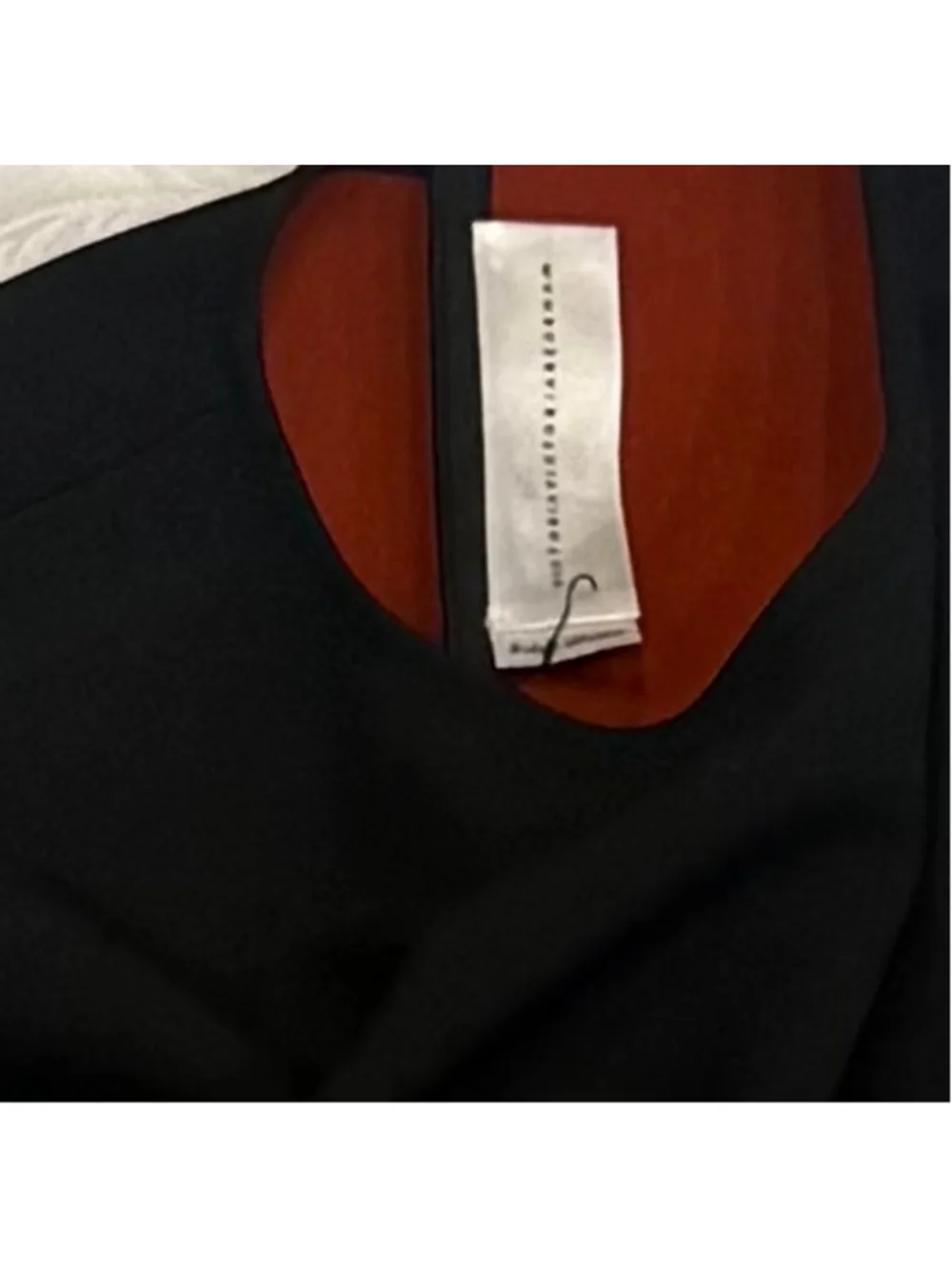 Victoria Victoria Beckham Black Structured Drop Waist Flounce Dress Red Lining U